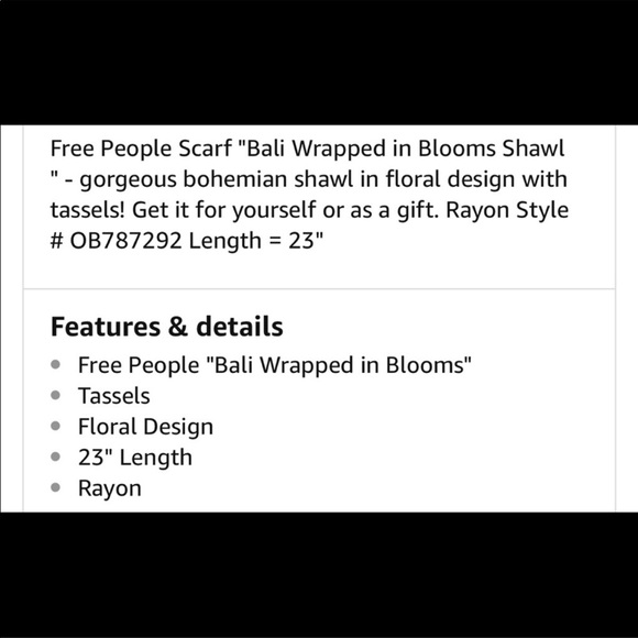 Free People Bali Wrapped in Blooms Shawl - Picture 7 of 8